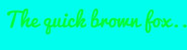 Image with Font Color 00FD34 and Background Color 00FEEF